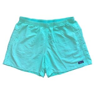 Patagonia 57057 Worn Wear Turquoise Fresh Teal Baggies Women's Size L Shorts